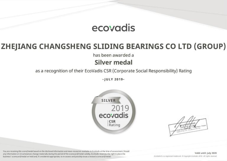 Médaille d'argent Ecovadis CSR