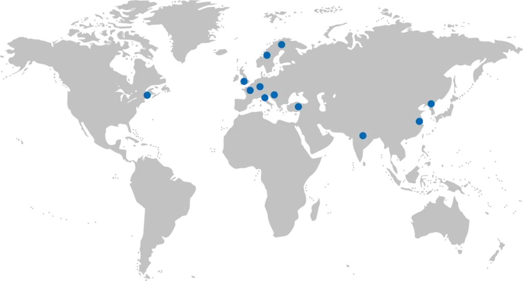 CSB Bearings carte mondiale
